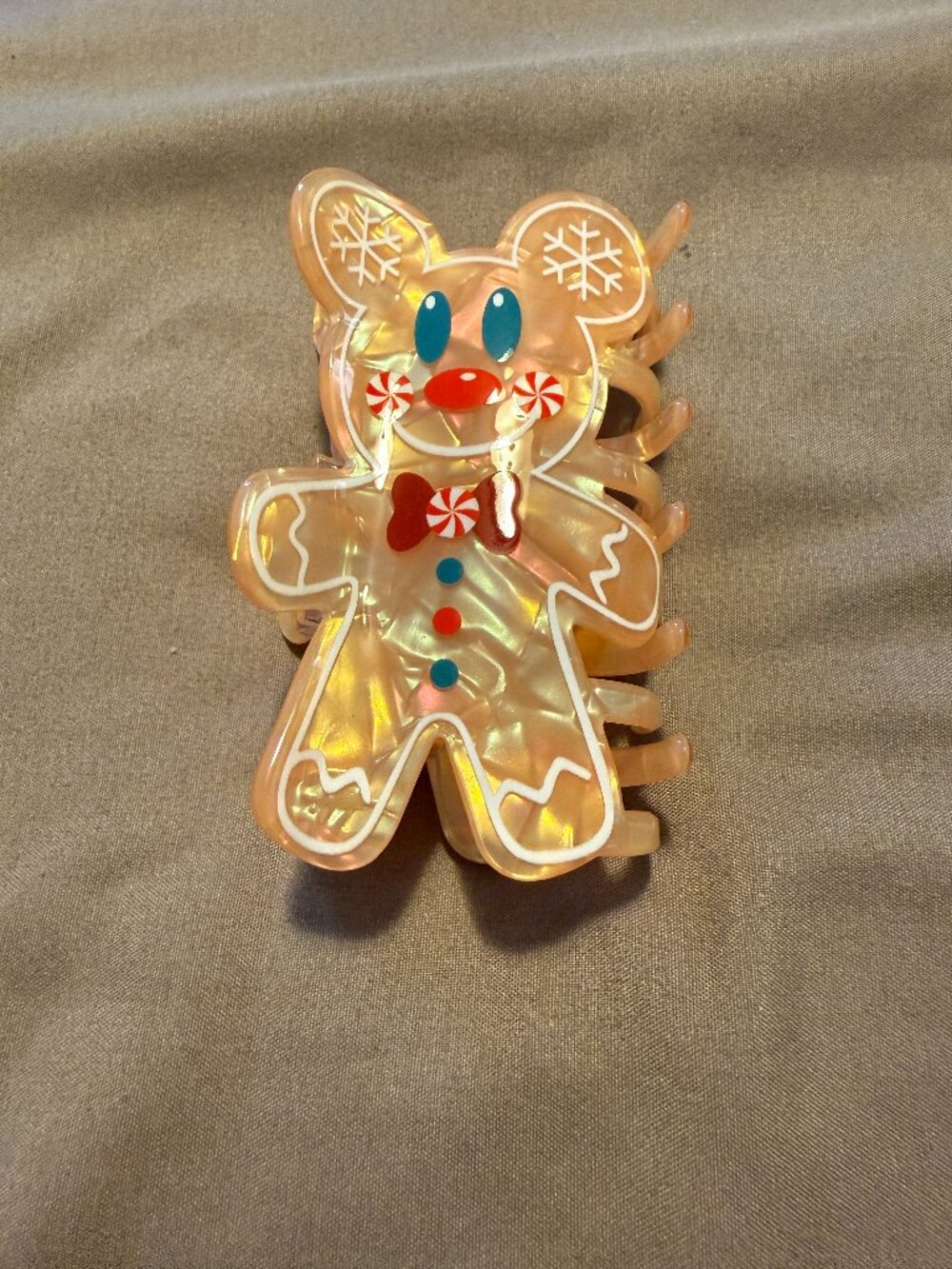 Mickey Gingerbreaed Man Claw Clip Hair Accessory